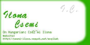 ilona csemi business card